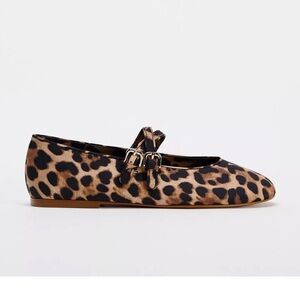 Zara Leopard Print Ballet Flats